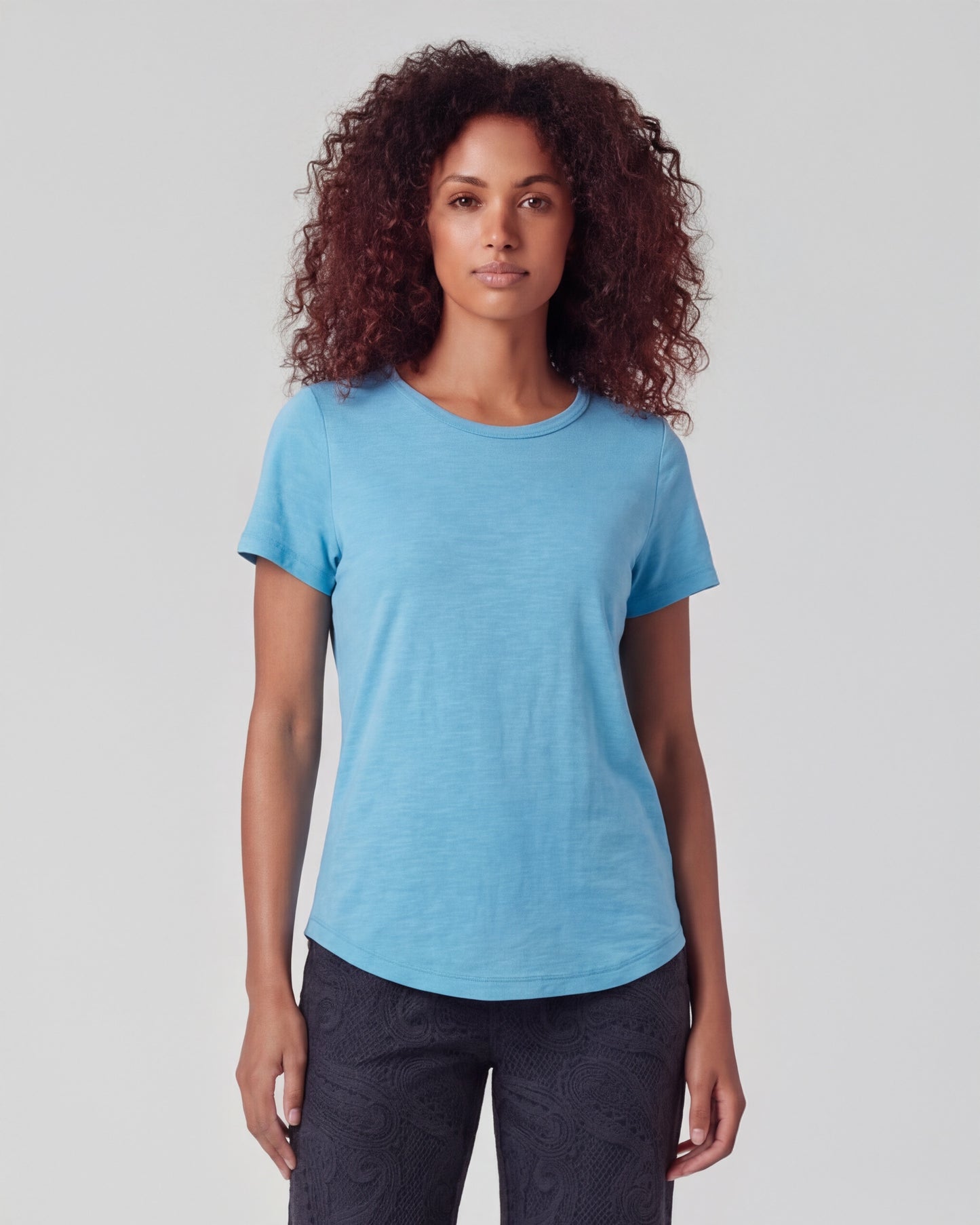 KATHERINE TEAL WOMENS CAP SLEEVE TOP
