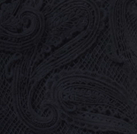 PHEOBE CROCHET PAISLEY CAVIAR WOMENS WOOL WIDE-LEG PANT