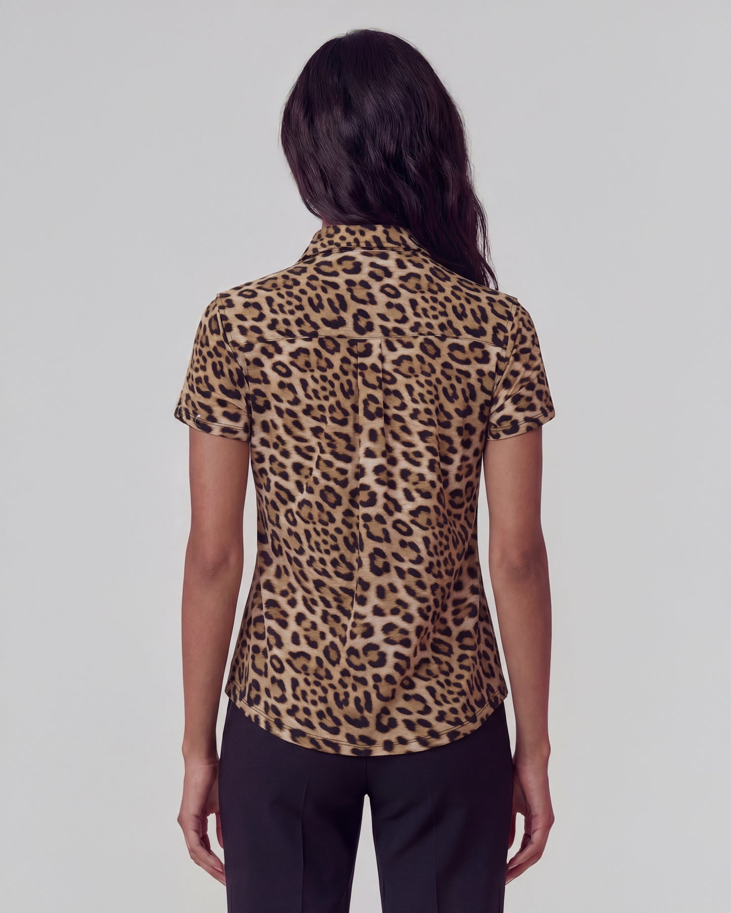 SADE LEOPARD BROWN WOMENS PRINTED SHIRT