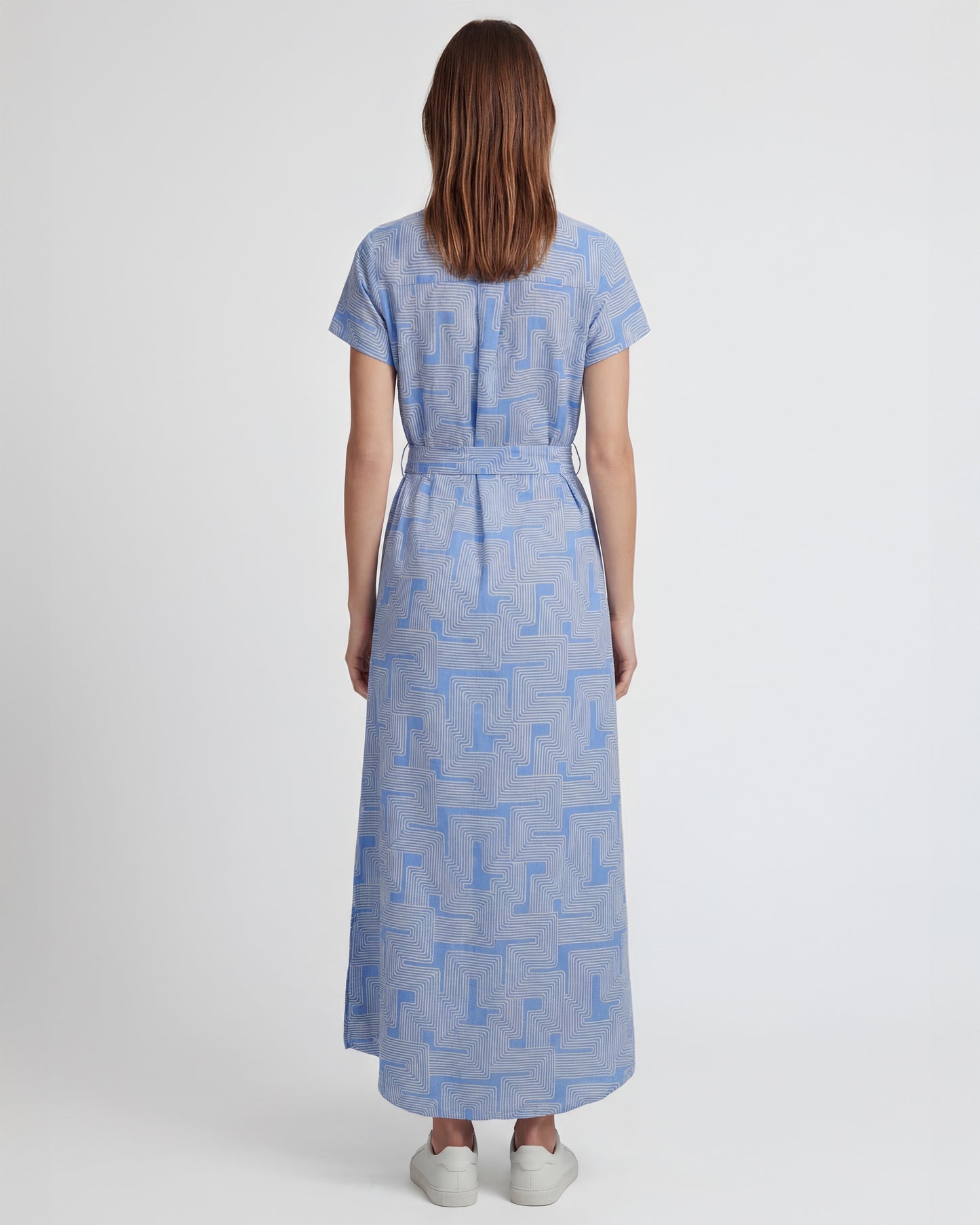 DORINDA INTER TWINE BLUE WOMENS SHIRT DRESS