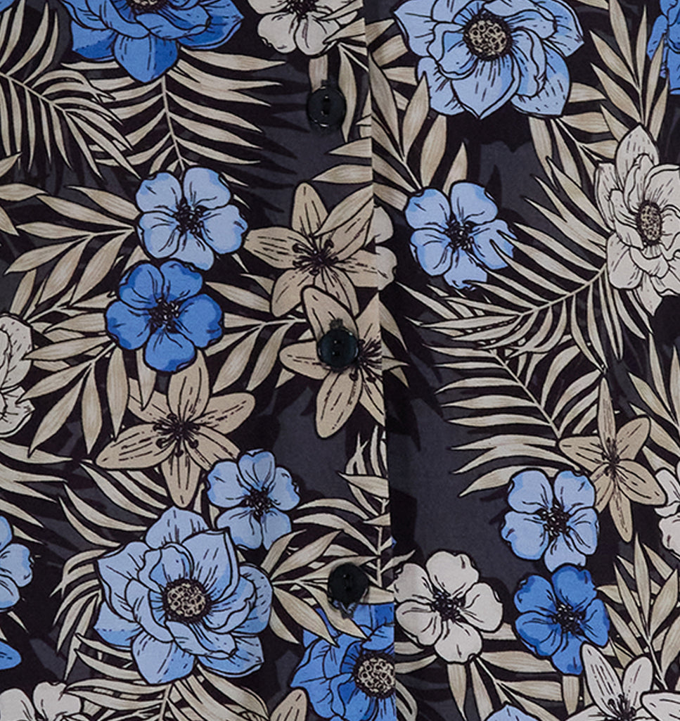 SHELLEY TROPICAL MIX BLACK WOMENS PRINTED SHIRT