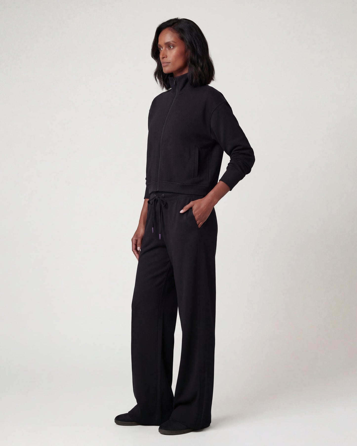SANCHEZ VERY BLACK WOMENS WIDE-LEG PANT