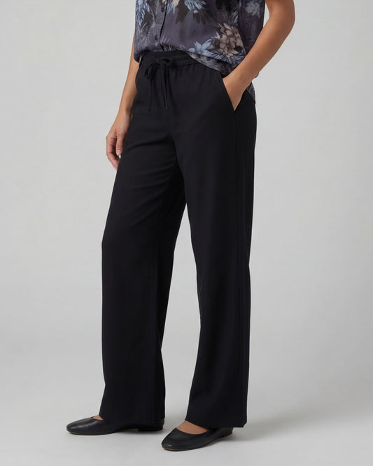 LILLIAN BLACK WOMENS WIDE-LEG PANT