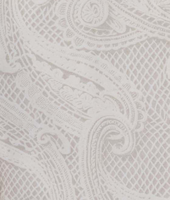 DEANNA CROCHET PAISLEY IVORY WOMENS WIDE-LEG PANT