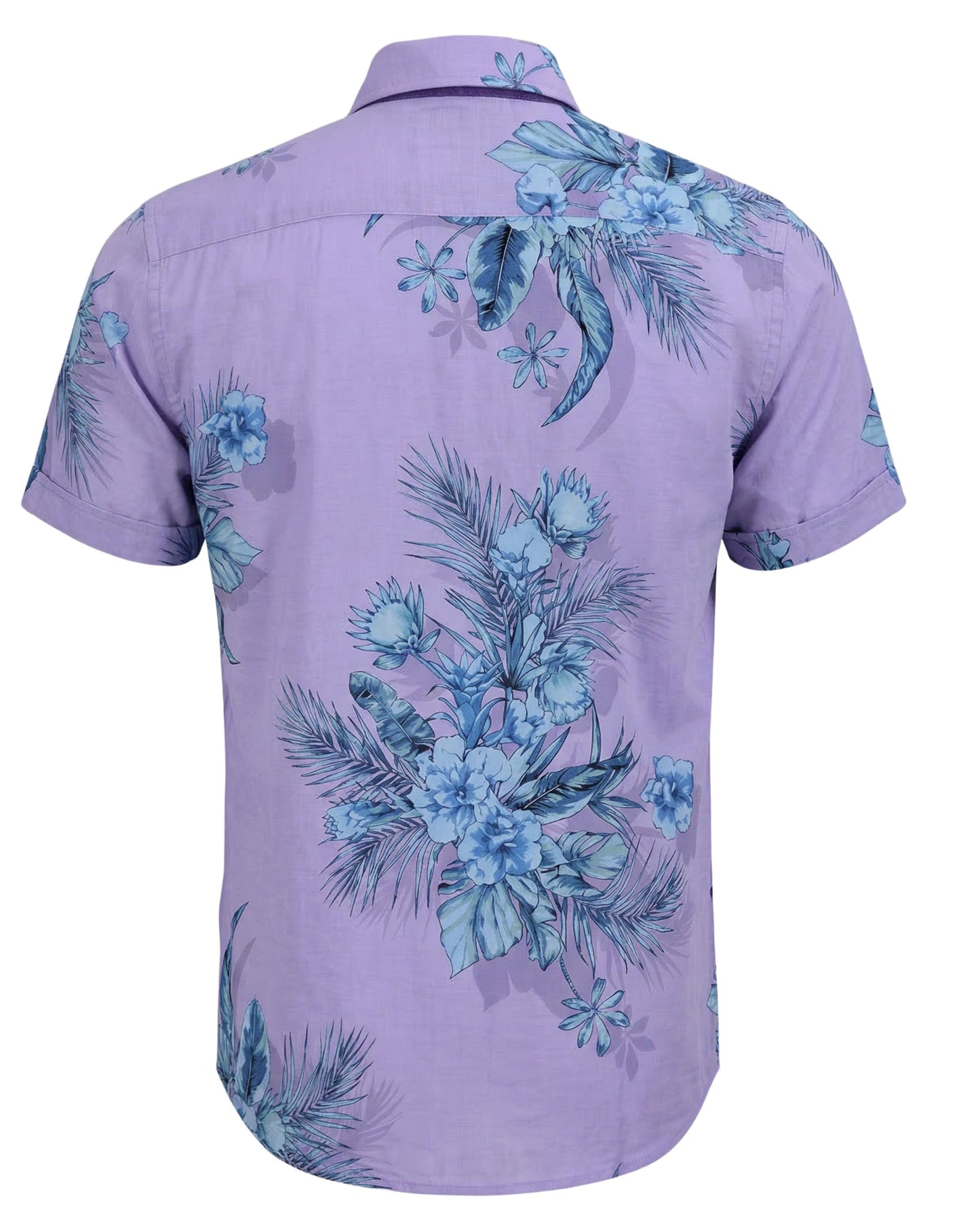 TYLER MALI FLORAL LAVENDER MENS SHORT SLEEVE SHIRT