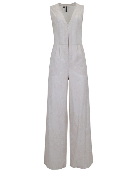 JENNY PAISLEY EXPLOSION IVORY WOMENS TAILORED JUMPSUIT