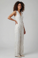 JENNY PAISLEY EXPLOSION IVORY WOMENS TAILORED JUMPSUIT