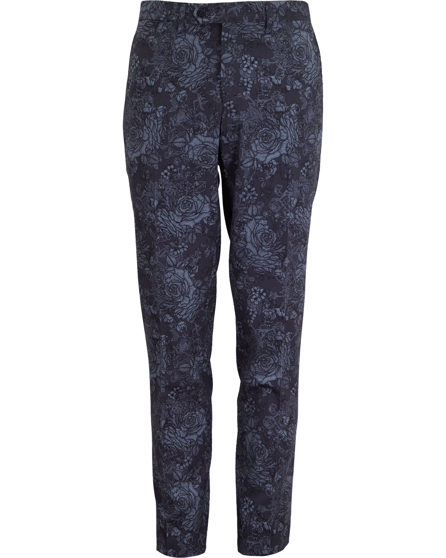 PAXTON ROMA FLORAL  TAILORED WOOL PANT - CHAR