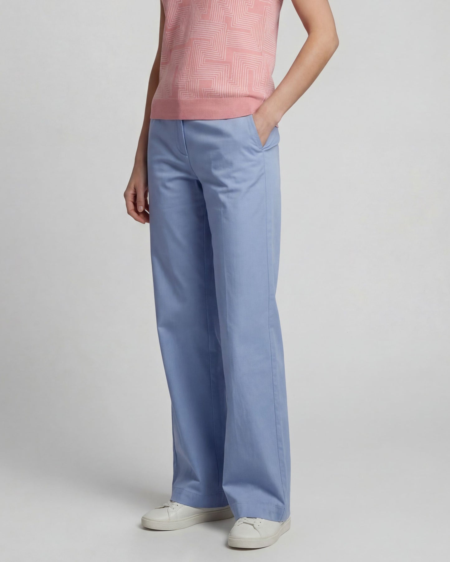 PHEOBE BLUE WOMENS WIDE-LEG PANT
