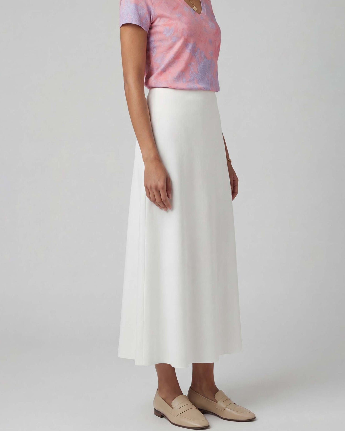 MARNI WHITE WOMENS MIDI SKIRT