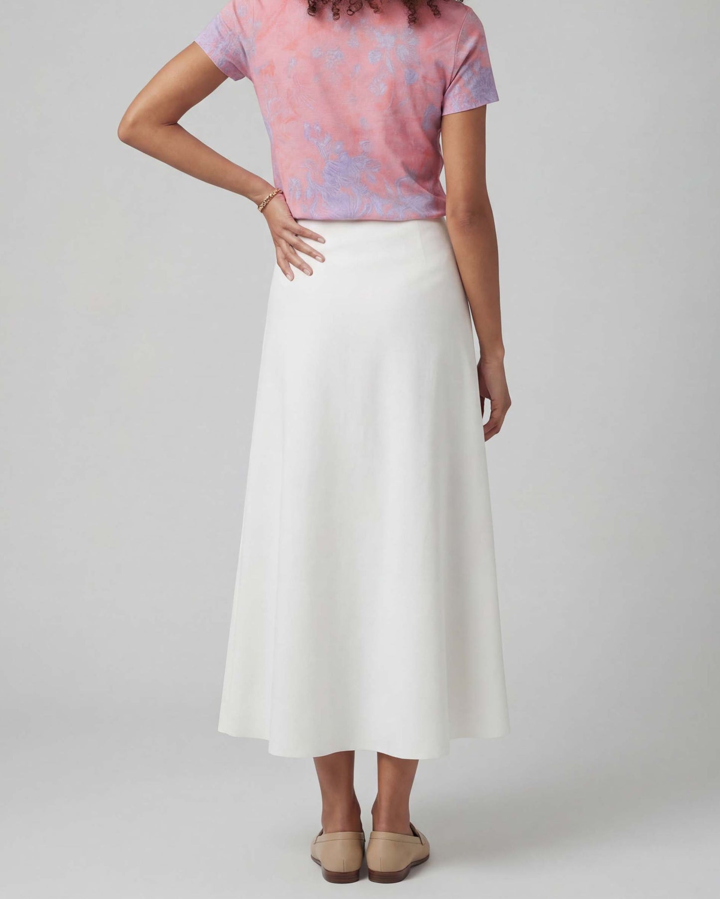 MARNI WHITE WOMENS MIDI SKIRT