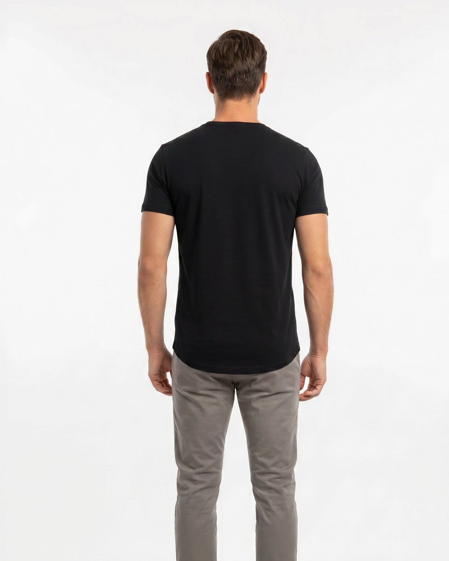 CASSIUS MERINO JERSEY CREW NECK T-SHIRT - BLACK