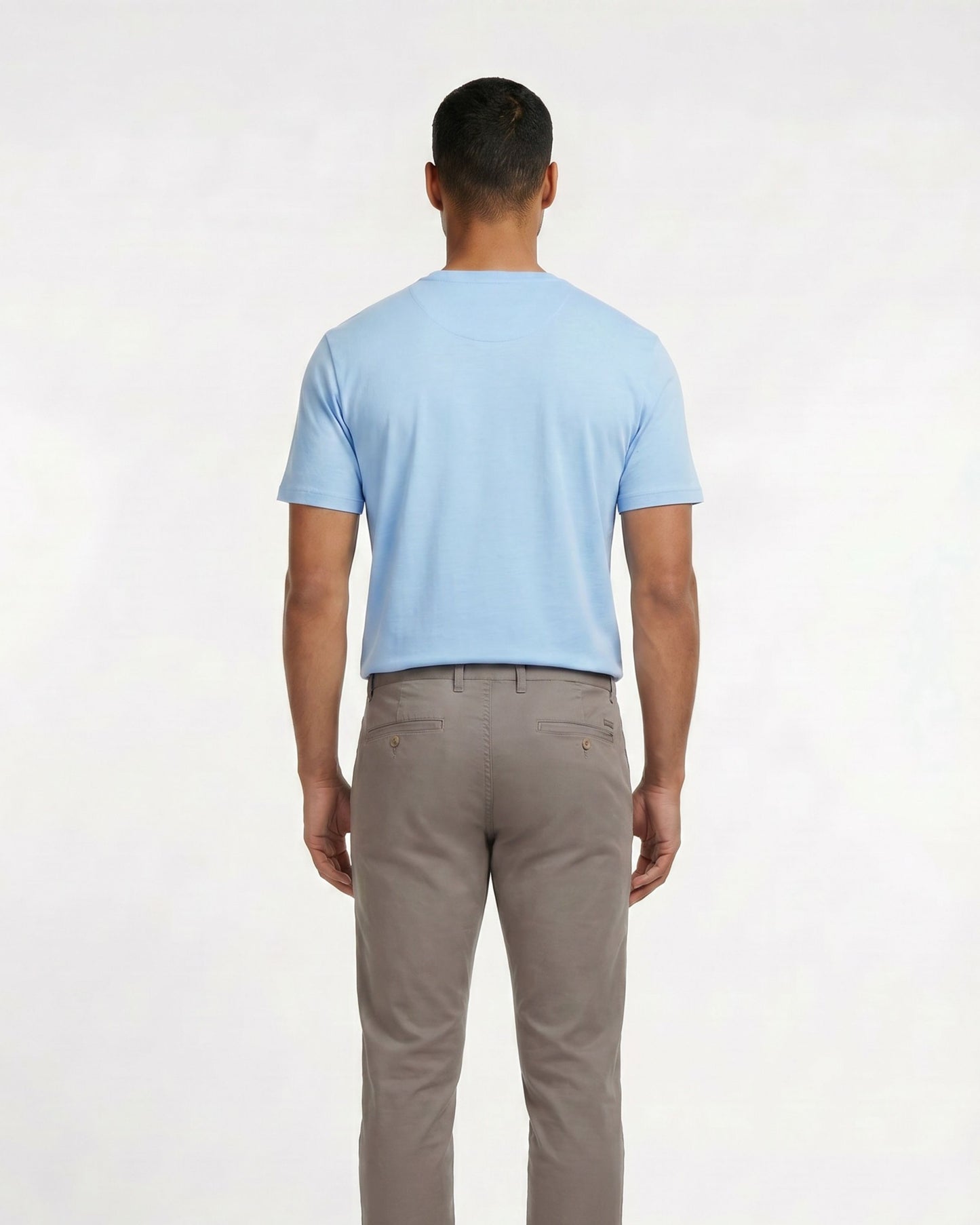 CASSIUS MERINO JERSEY CREW NECK T-SHIRT - BLUE
