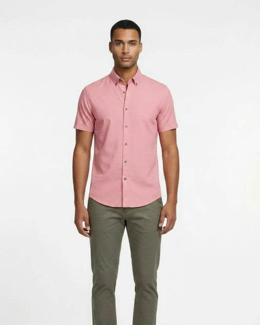 TOBIAS MERINO SHIRT - FRESH PINK
