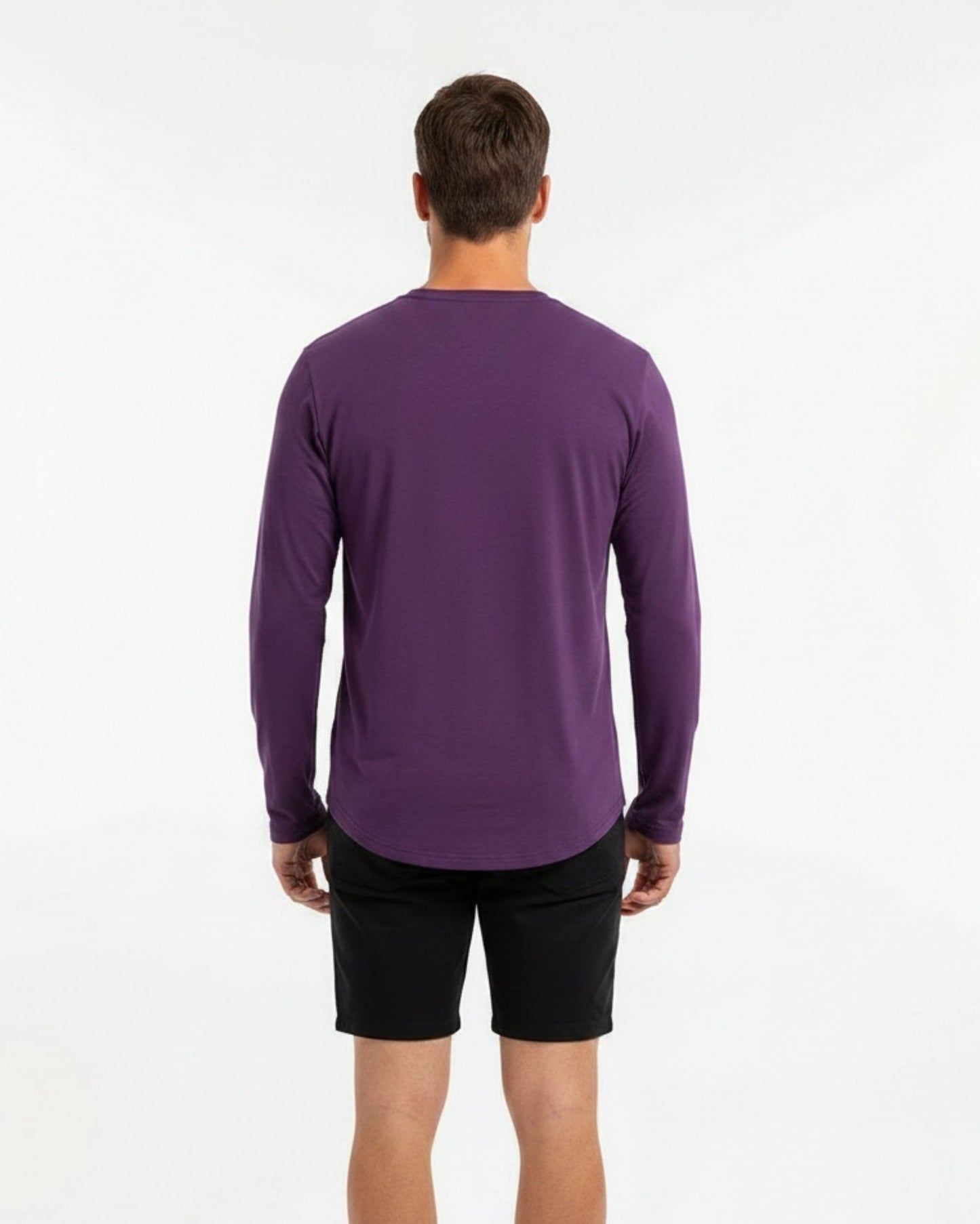 CHASE LONG SLEEVE MERINO CREW - PLUM