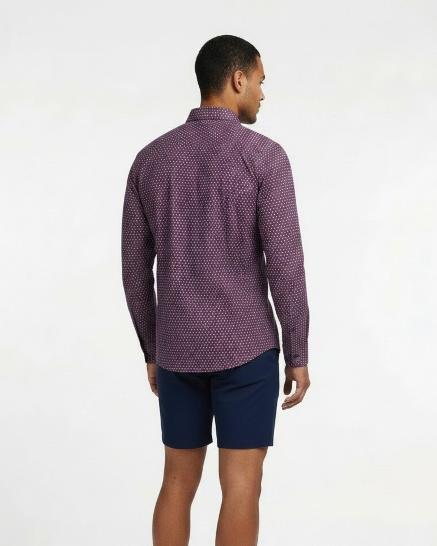 MITCHELL PEACE POLKADOT SHIRT - PLUM