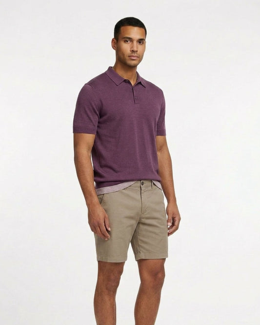 PILGRIM POLO SHIRT - PLUM