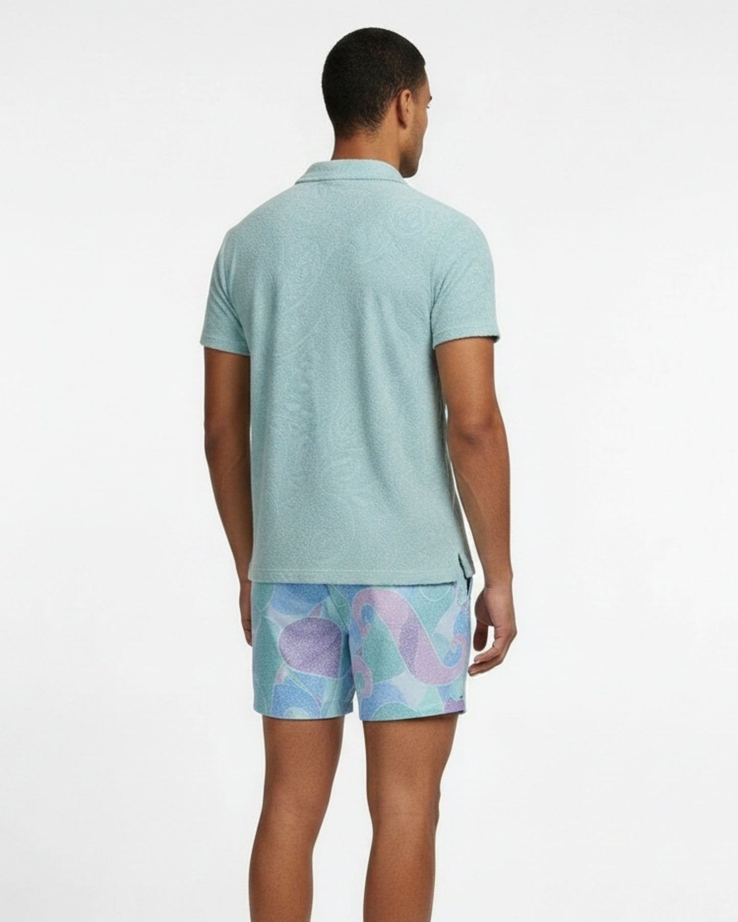 JOHNNY TOWEL POLO SHIRT IN NILE