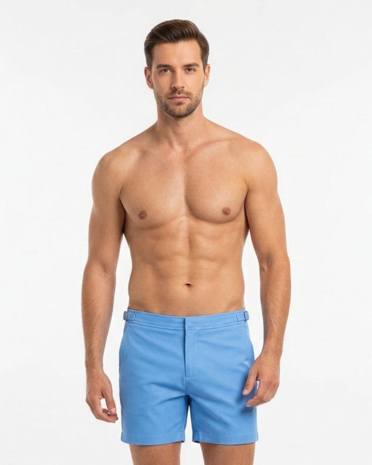 NEPTUNE OXFORD TAILORED SWIM SHORT - BLUE