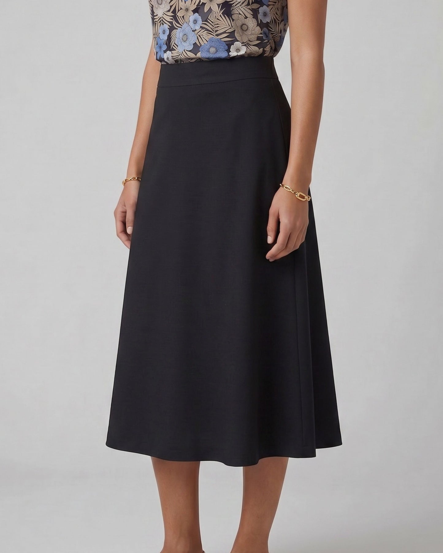 MARNI BLACK WOMENS MIDI SKIRT