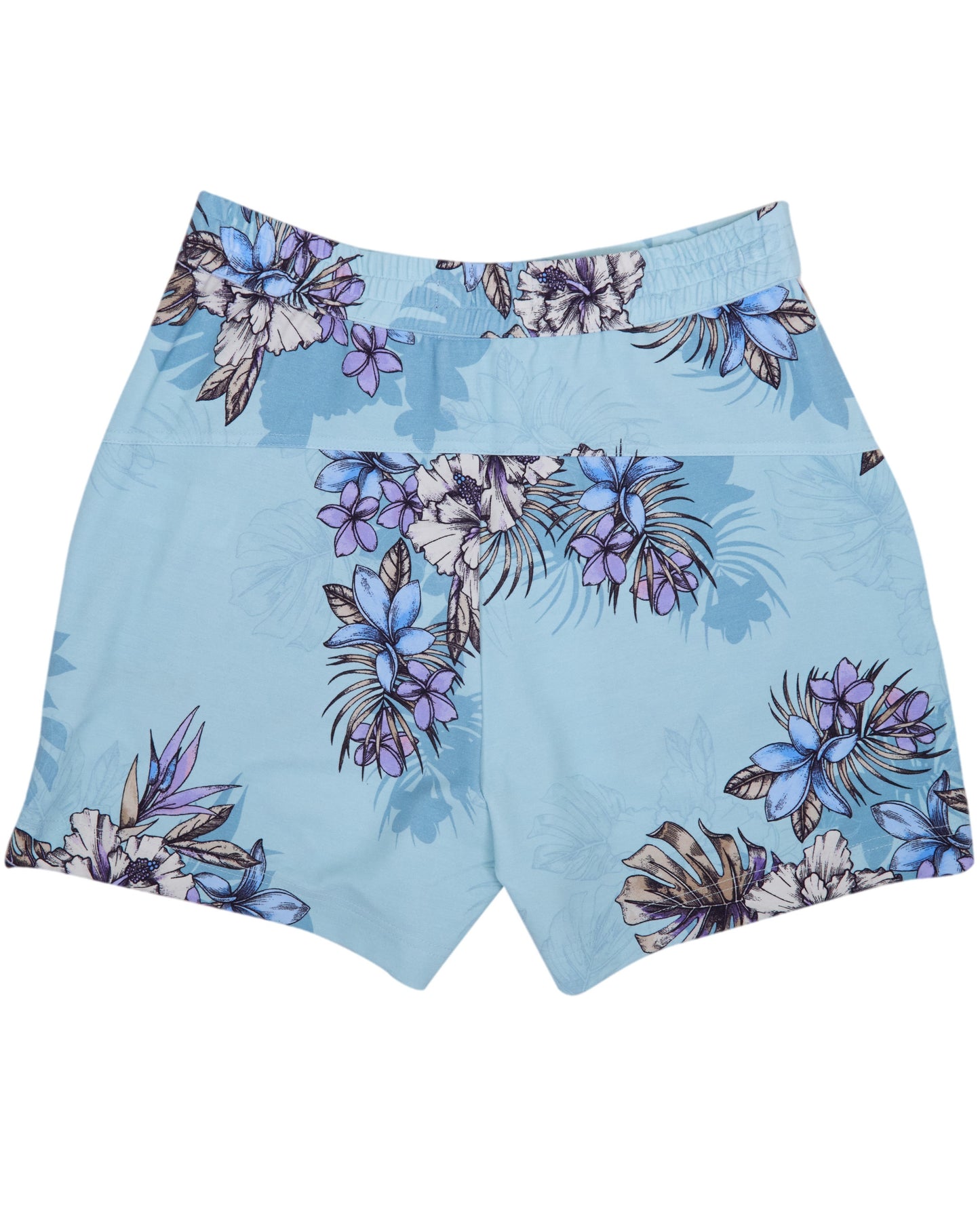 PENELOPE EXOTIC FLORAL TEAL WOMENS DRAWSTRING SHORT