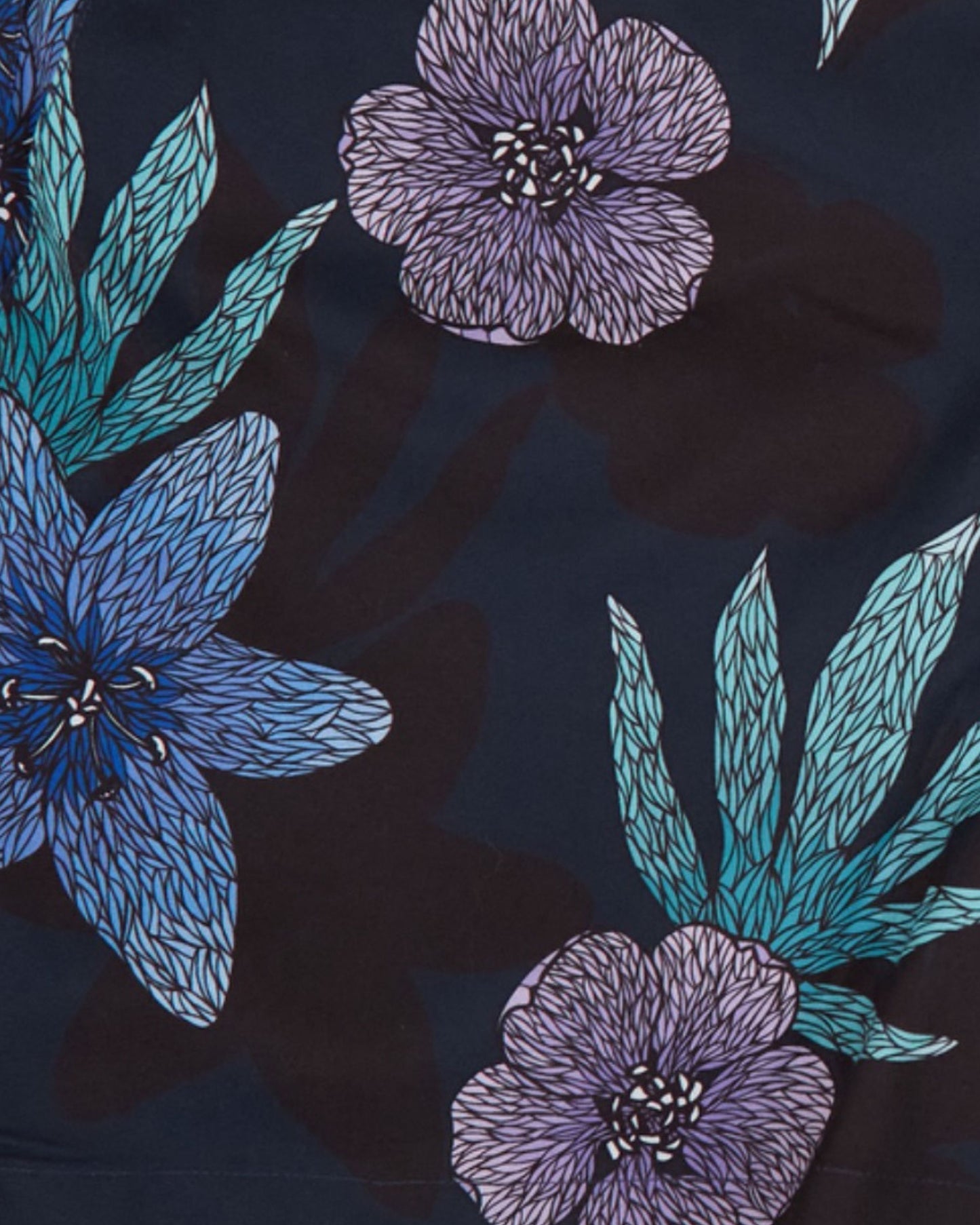 POOL FLORAL MEMORY SWIM SHORT - NAVY