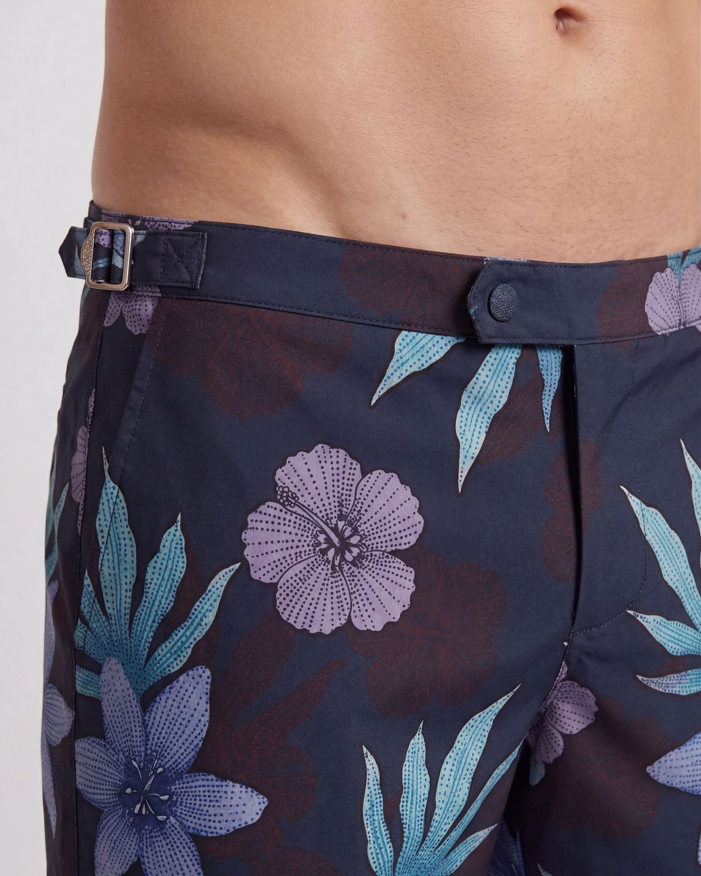 POOL FLORAL MEMORY SWIM SHORT - NAVY