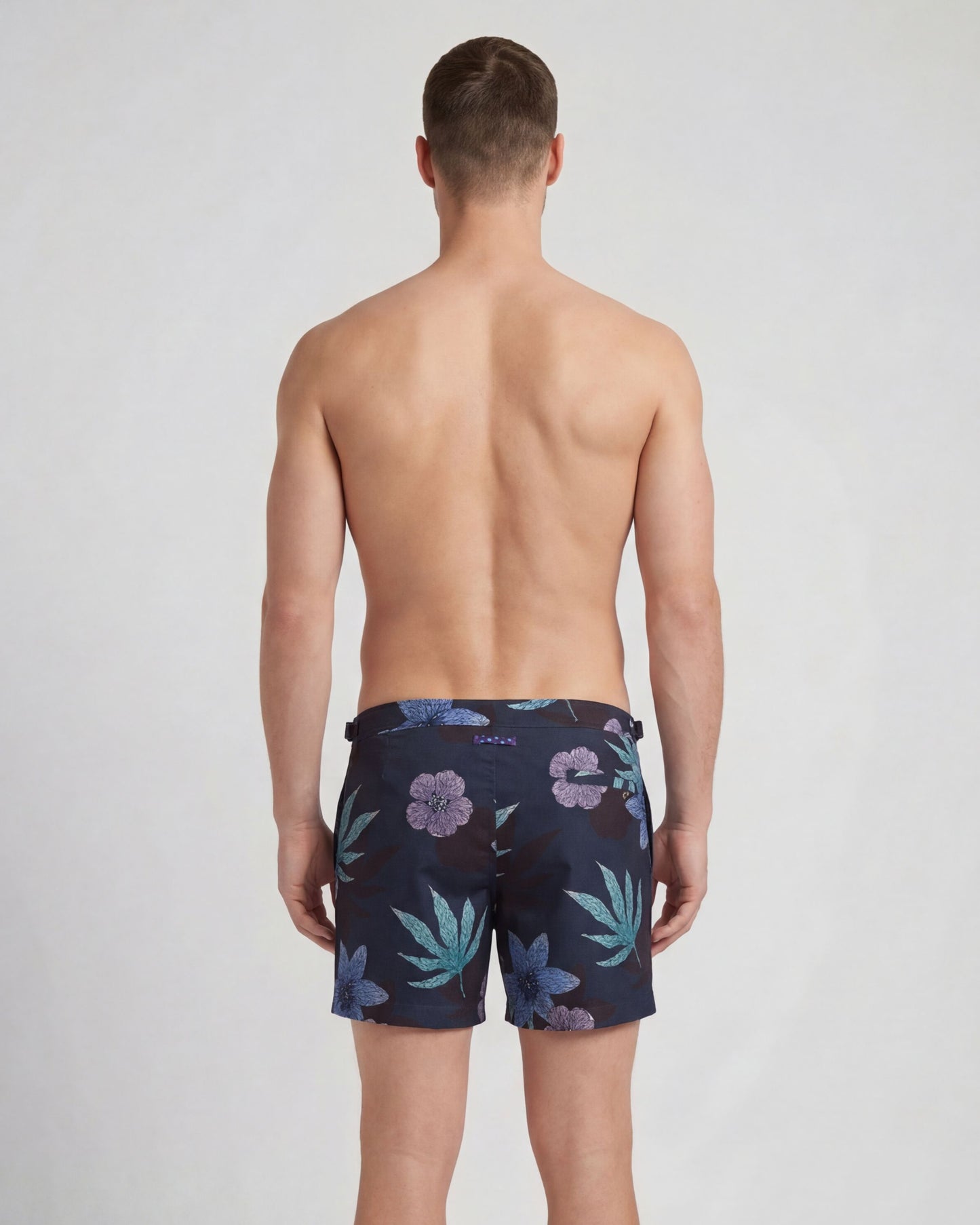 POOL FLORAL MEMORY SWIM SHORT - NAVY