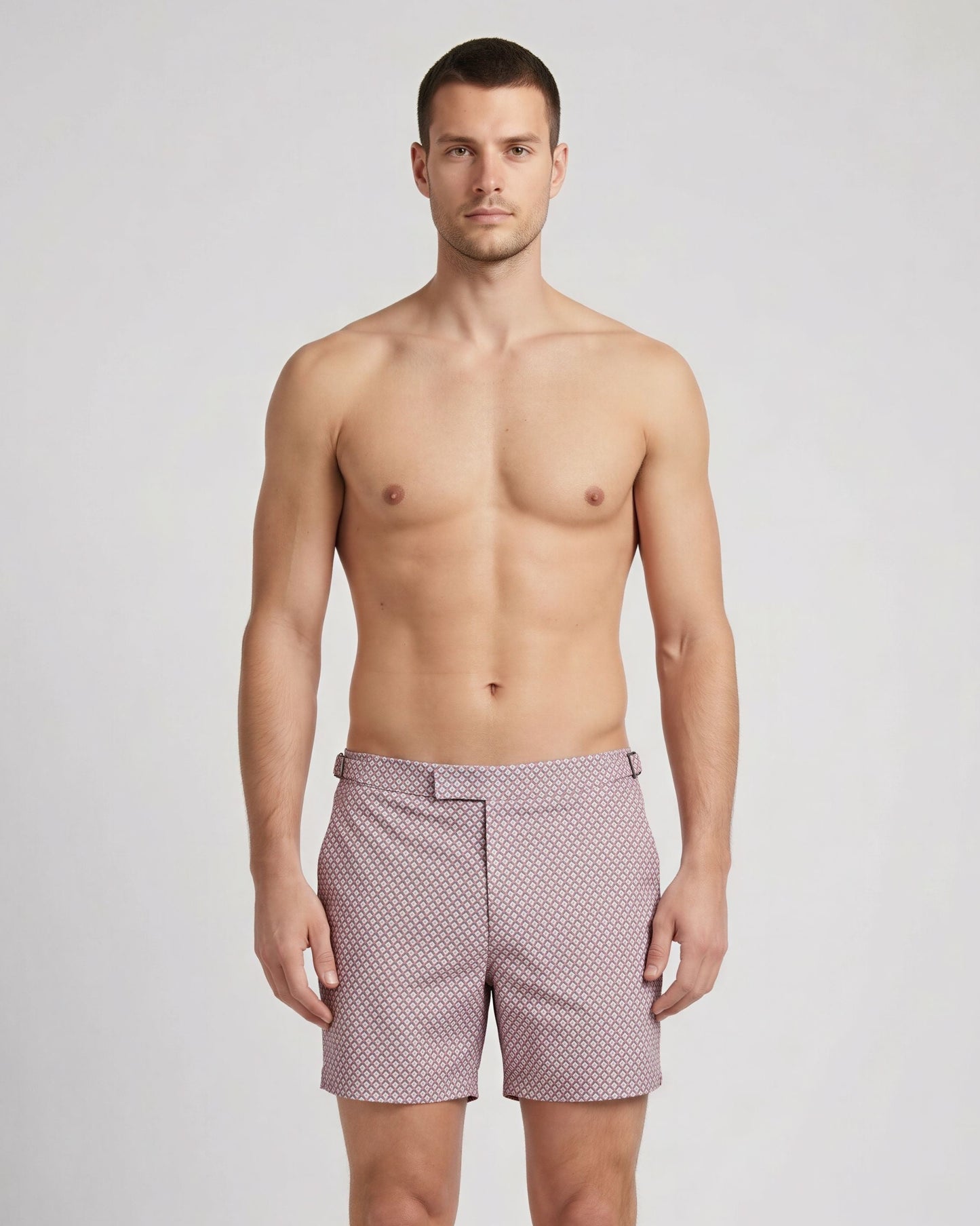 POOL ACORN GEO CORAL SWIM TRUNK