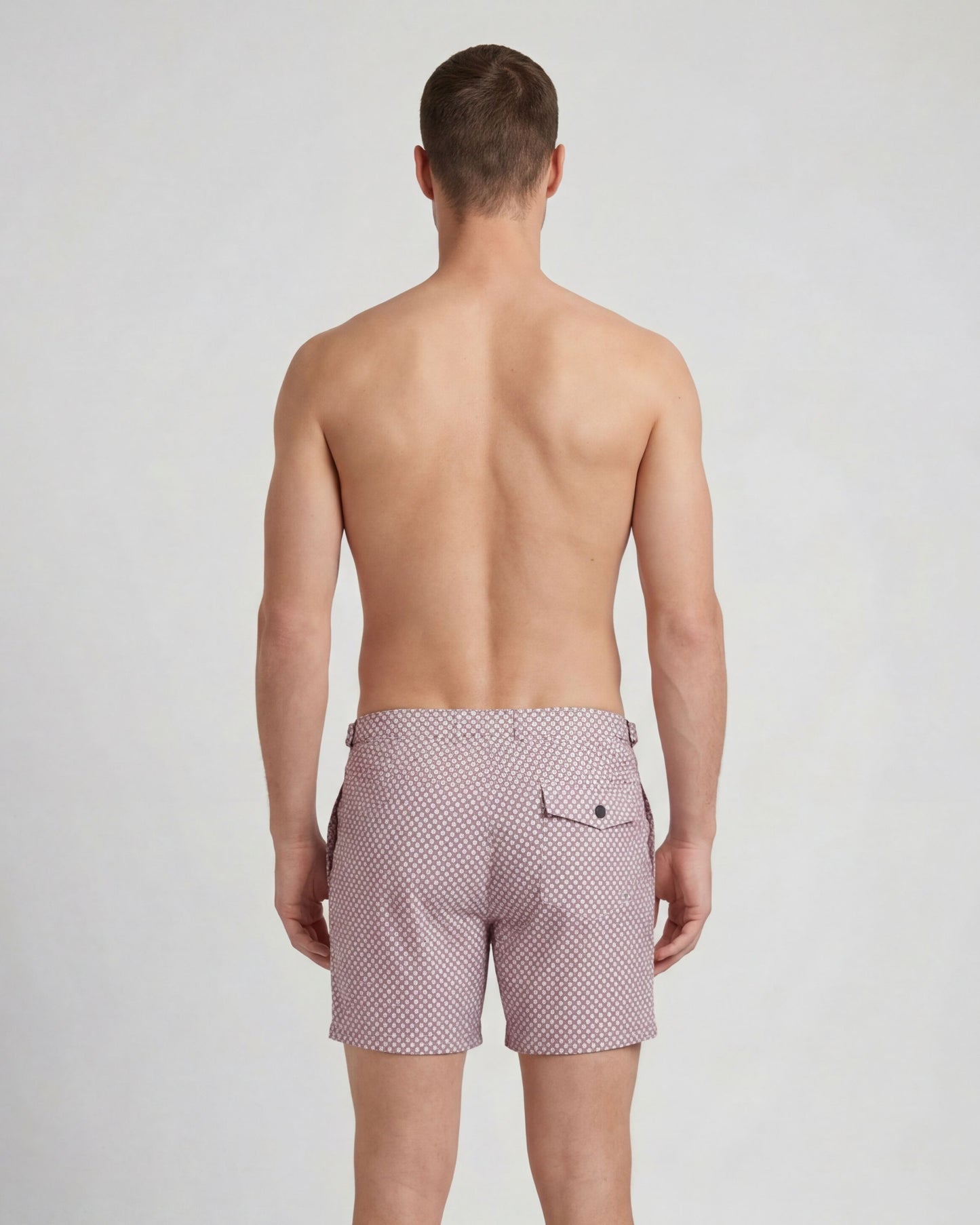 POOL ACORN GEO CORAL SWIM TRUNK