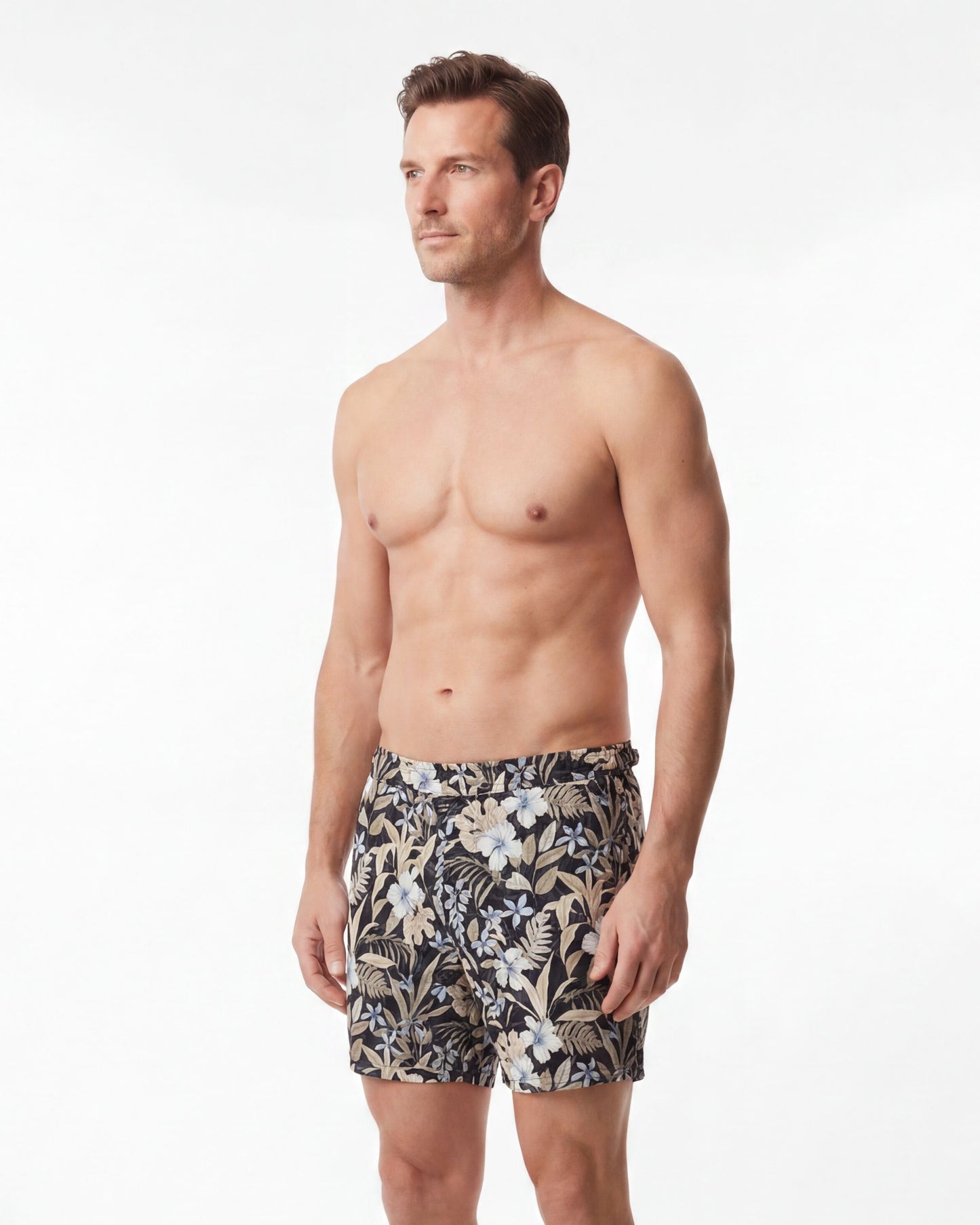 POOL SWIRL FLORAL BLACK