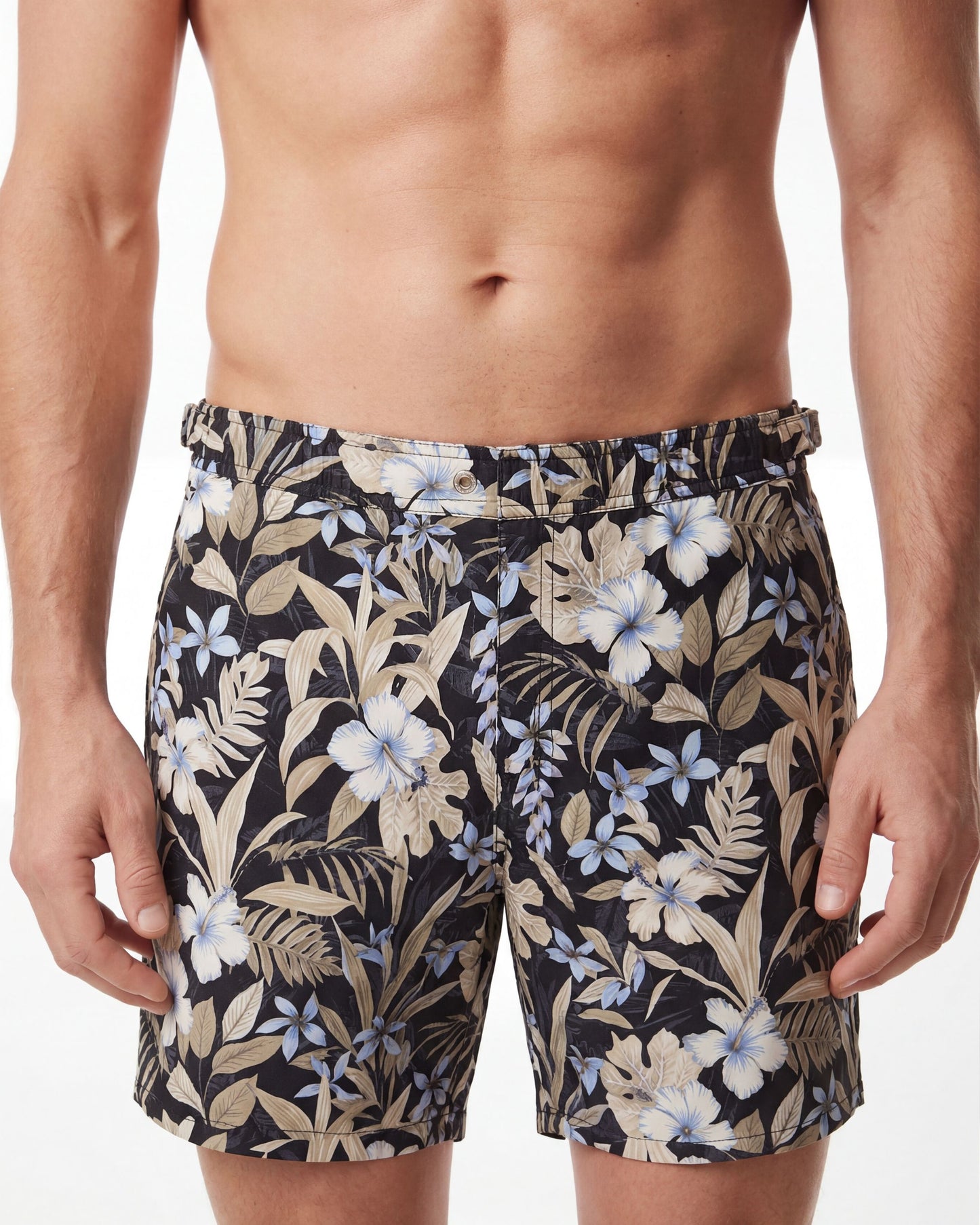 POOL SWIRL FLORAL BLACK
