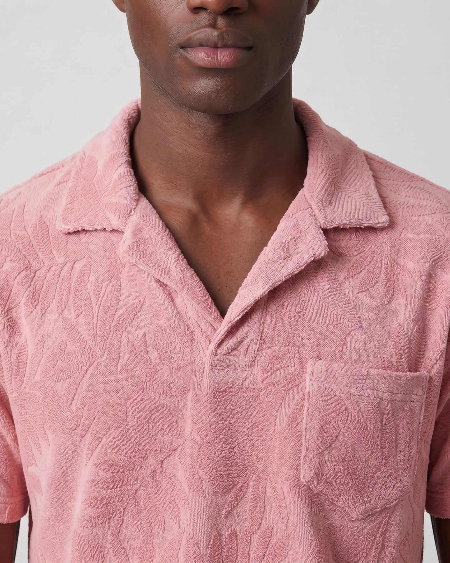 JOHNNY FARM FLORAL FRESH TOWEL POLO SHIRT - PINK
