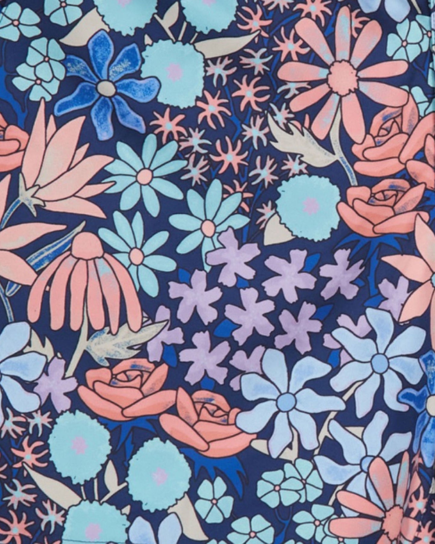POOL ROUGH FLORAL SWIM SHORT - NAVY