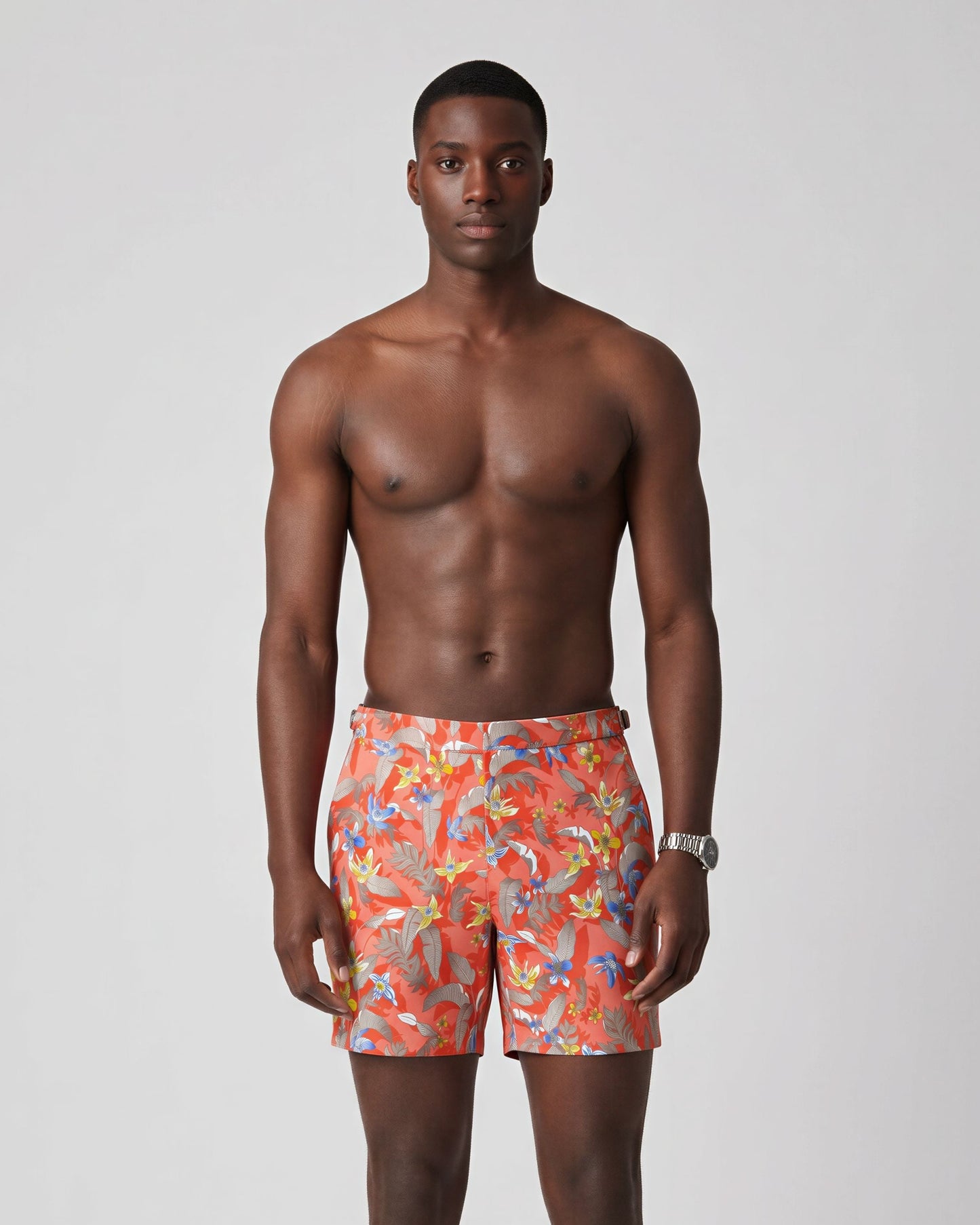 POOL FALLING FLOWERS SWIM SHORT - MELON
