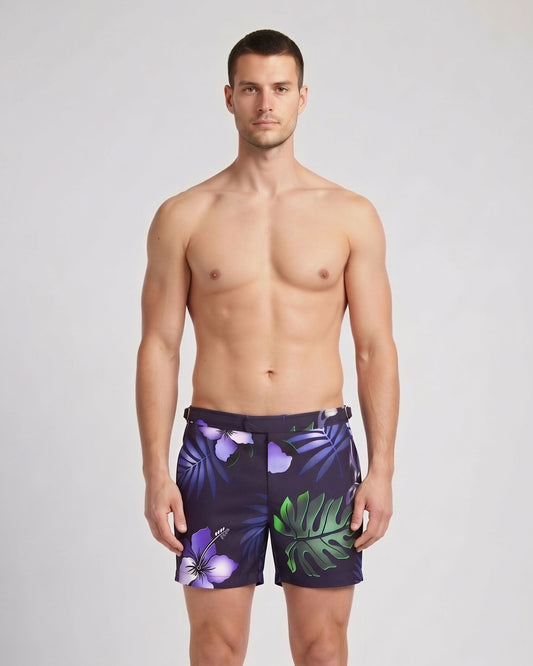 POOL TROPICAL EXPLOSION SWIM SHORT - NAVY