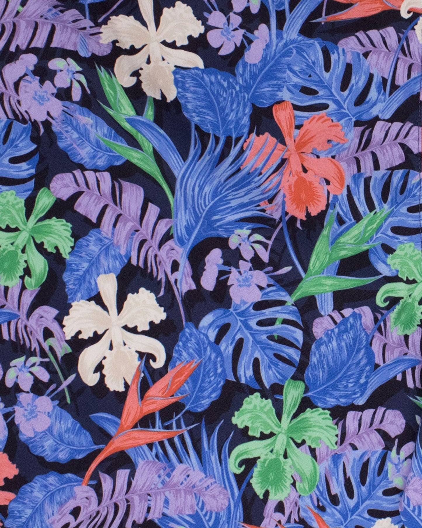 POOL FLAT TROPICAL SWIM SHORT - NAVY