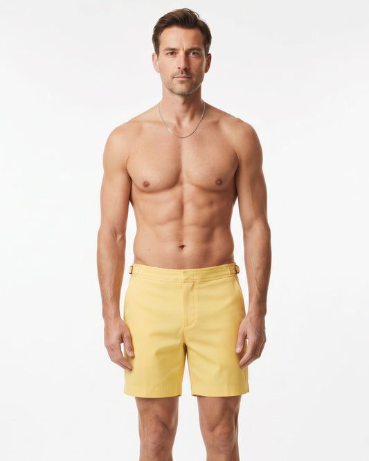 NEPTUNE OXFORD TAILORED SWIM SHORT - SUNSHINE
