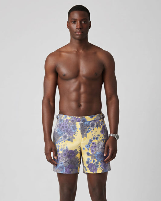 NEPTUNE DREAM MEADOW TAILORED SWIM SHORT - SUNSHINE