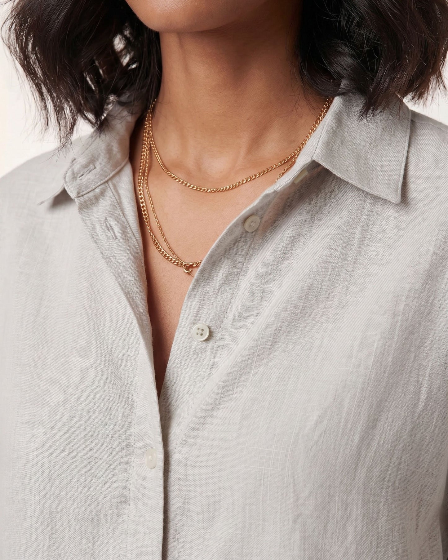 LARA NATURAL WOMENS RELAXED LINEN SHIRT