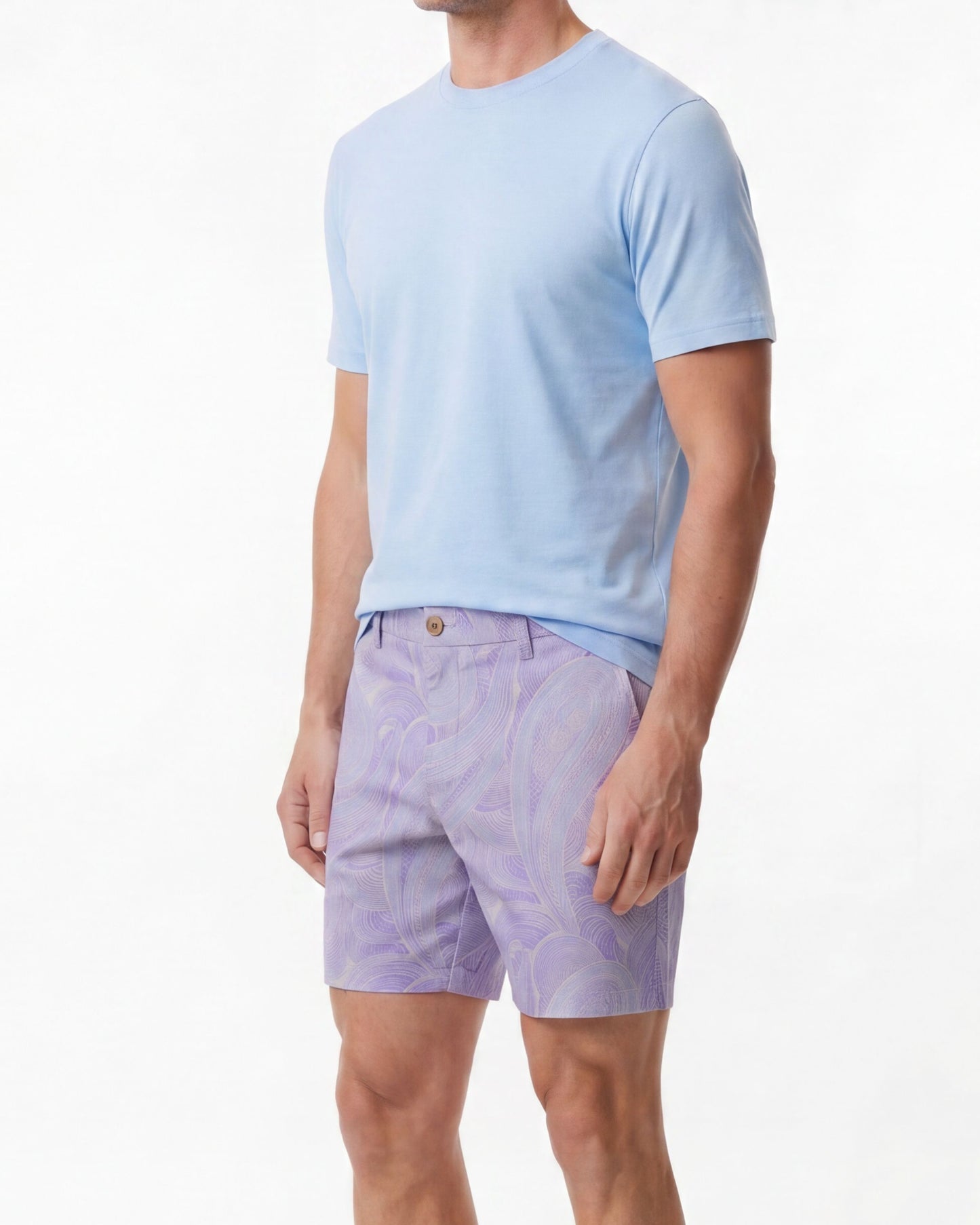 CLYDE MARAKESH PAISLEY HELIO MENS FLAT FRONT SHORT