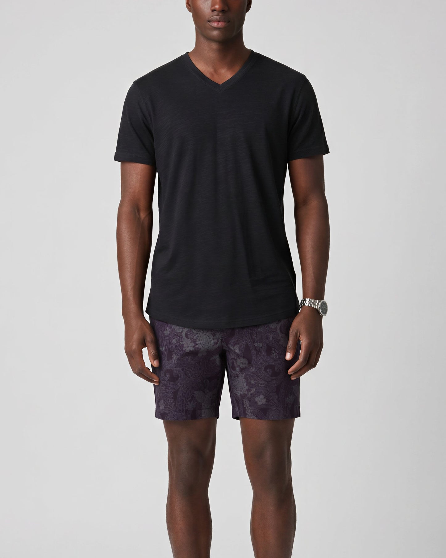 JOHN PAISLEY EXPLOSION BLACK MENS FLAT FRONT SHORT