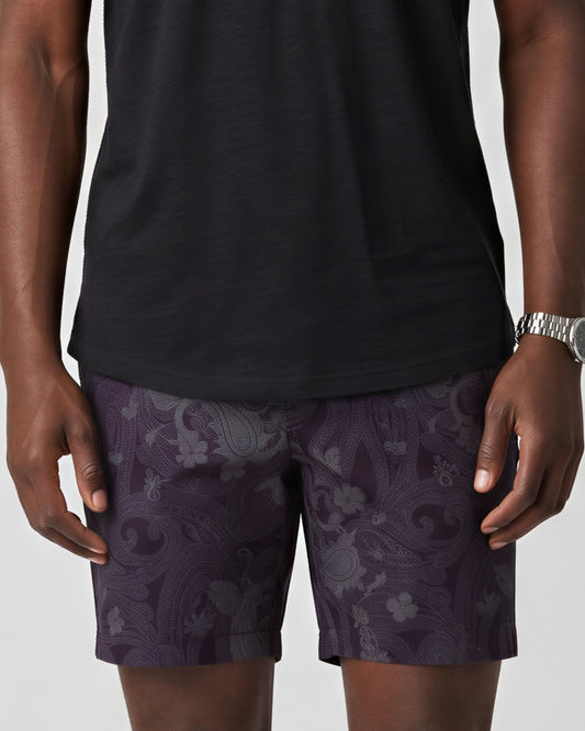 JOHN PAISLEY EXPLOSION BLACK MENS FLAT FRONT SHORT