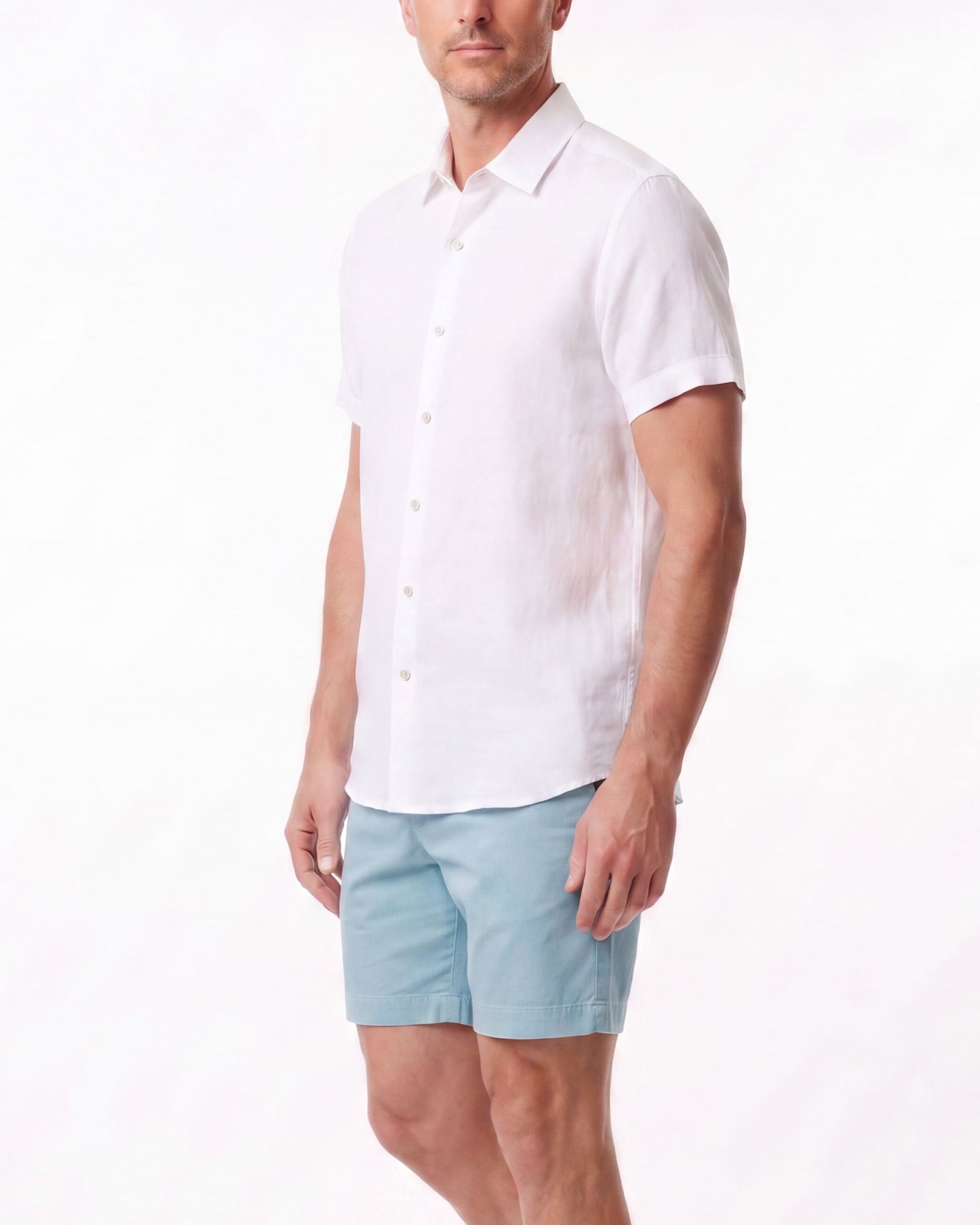 JOHN TEAL MENS FLAT FRONT SHORT