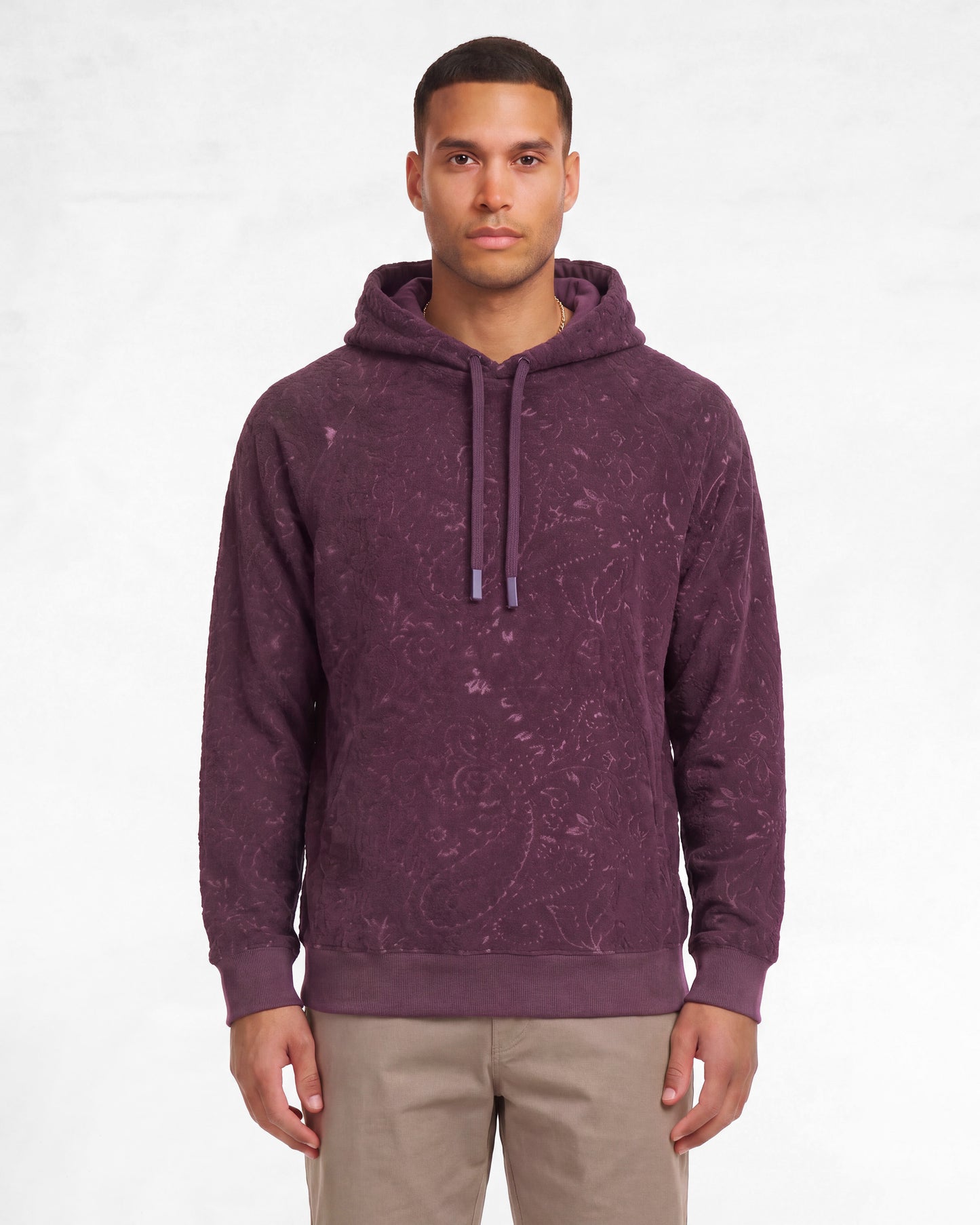 HOWARD TOWEL HOODIE - PLUM