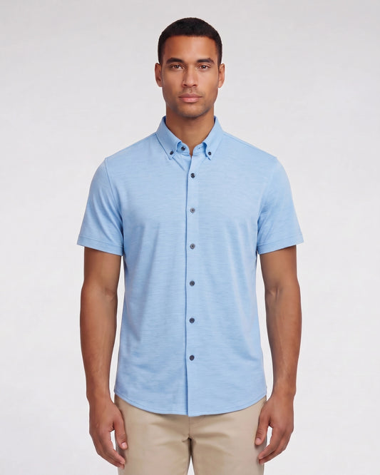 TOBIAS MERINO SHIRT - BLUE