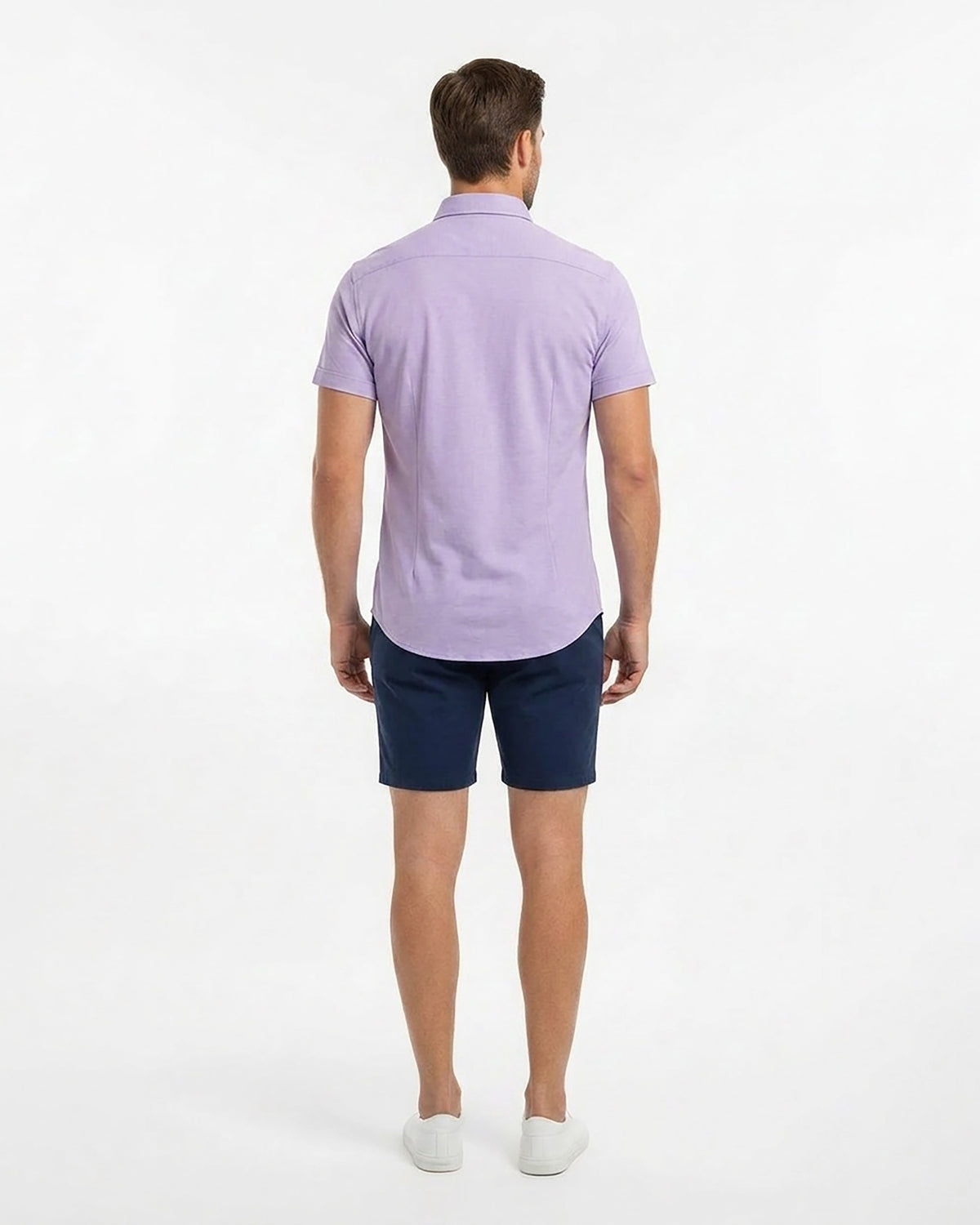 TOBIAS MERINO SHIRT IN LAVENDER