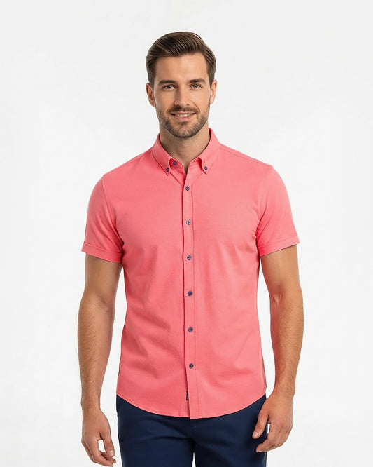 TOBIAS MERINO SHIRT - MELON