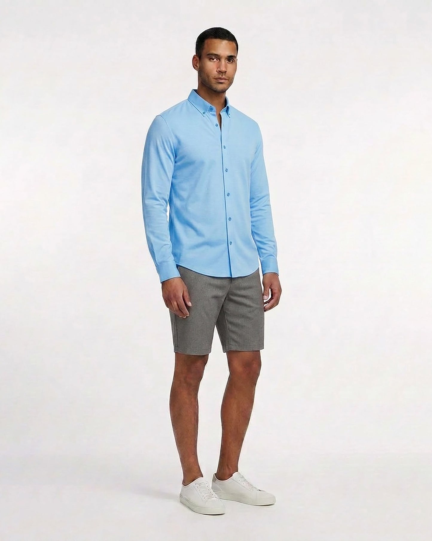 SHAWN MERINO SHIRT - BLUE