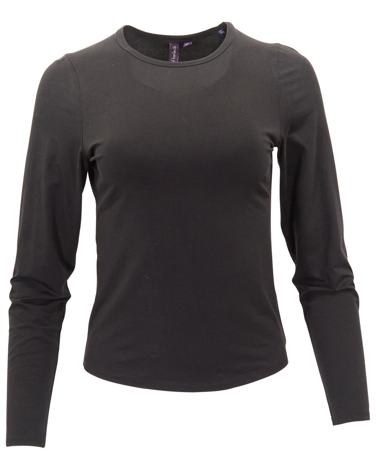 BEATRICE BLACK WOMEN'S LYOCELL STRETCH CREW-NECK TOP